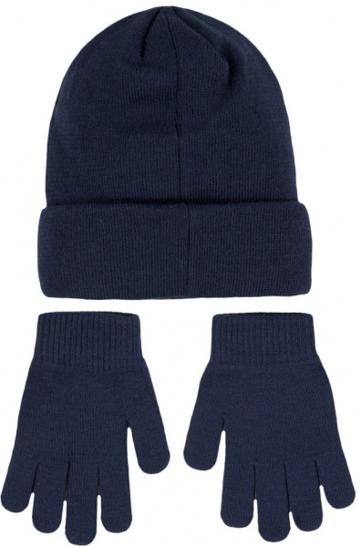 Комплект шапка+перчатки Nike CLUB BEANIE/GLOVE SET 9A2961-695 р.one size синий