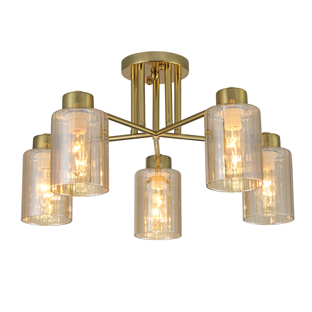 Люстра підвісна ARDERO 5xE27 золотий BL1350-2