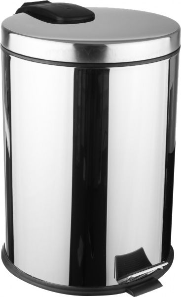 Відро для сміття EforMetal з педаллю 30 л срібний 408