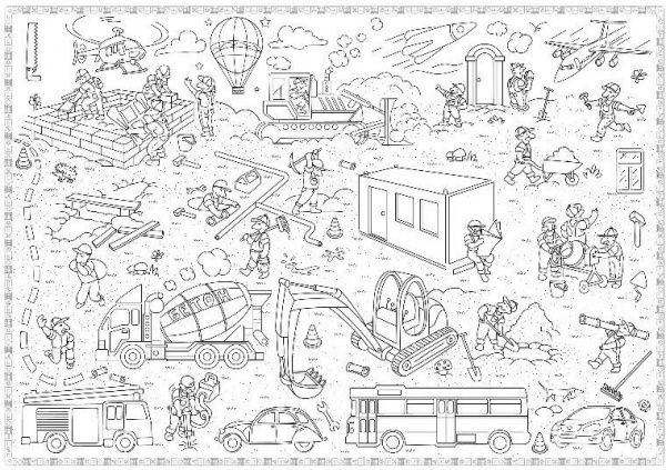 Книга «розмальовка Транспорт та будівельний майданчик» 482-016-033-045-0