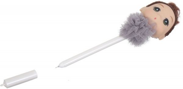 Ручка гелевая Кукла белый 