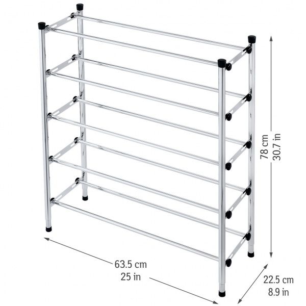 Подставка для обуви Tatkraft Expert 5-уровневая 225x635x780 мм / хром 