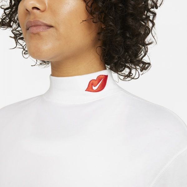 Футболка Nike W NSW TEE LS MOCK LOVE DB9735-100 р.L білий