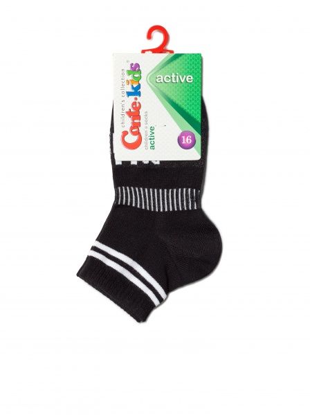 Носки детскиедля девочекдля мальчиков Conte-Kids Active (короткие) 13С-34СП 506 р.18 черный 