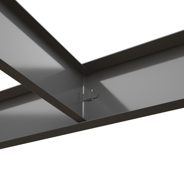 Стеллаж металлический Меткас Титан антрацит 2160x1200x500 мм ДСП полка 5 шт. краска 