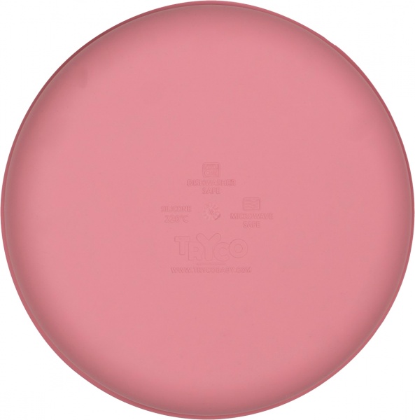 Тарілка Tryco кругла силікон попелясто-рожевий TR-392818