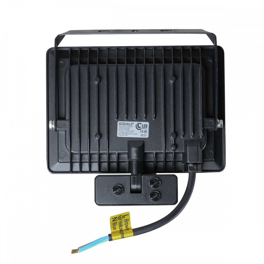 Прожектор с датчиком движения LED CONCEPT Gorteen FL 030 30 Вт IP65 черный