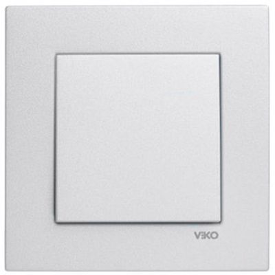 Вимикач одинарний Viko Novella срібний