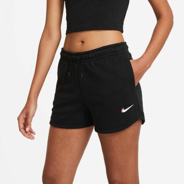 Шорты Nike W NSW ESSNTL SHORT PRNT DJ4129-010 р. L черный