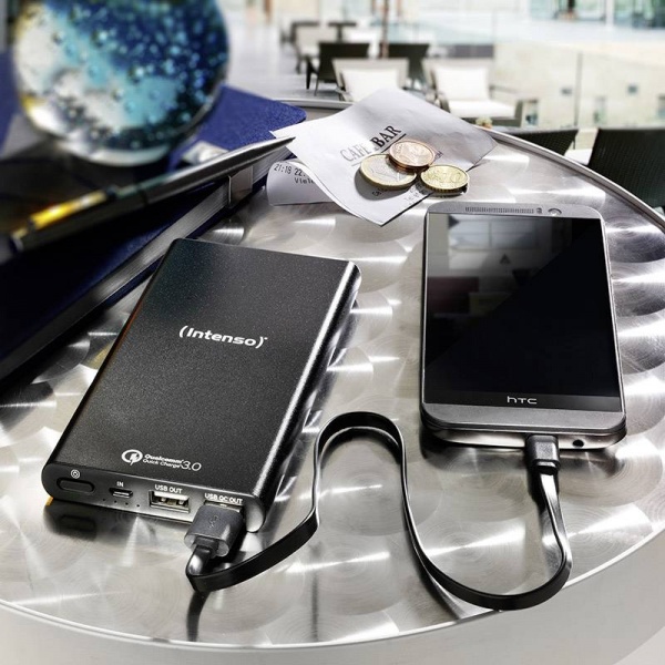 Внешний аккумулятор (Powerbank) Intenso Q10000 10000 m/Ah silver (PB930272) 