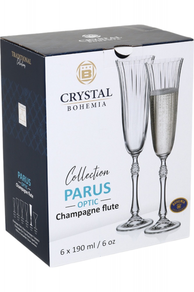Набір бокалів для шампанського Bohemia Parus 190 мл 6 шт.
