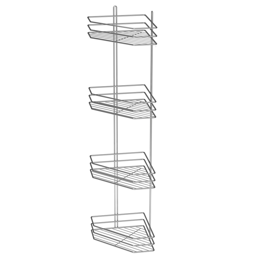 Полка угловая 25 см 4-ярусная хром (ПВ-25432)