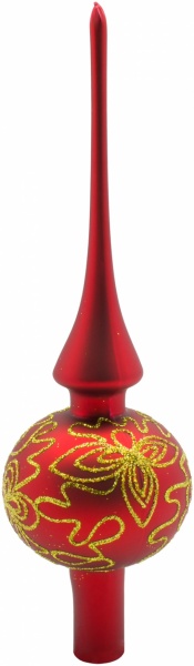 Верхушка стеклянная матовая d70 мм красный 