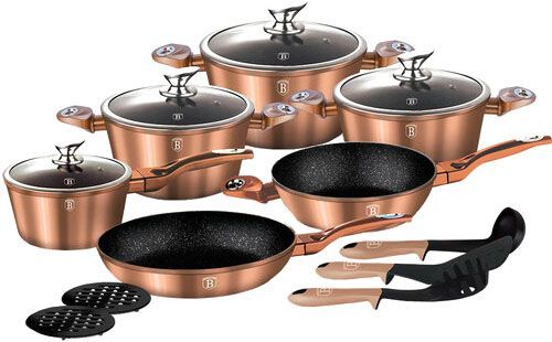 Набор посуды Metallic Line ROSE GOLD Edition 11 предметов BH 6160 Berlinger
