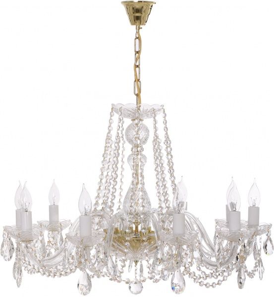 Люстра подвесная Crystal Life 10x40 Вт E14 золото A1024LM-10GO 