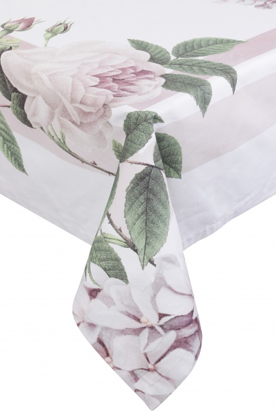 Скатерть Venesia 3D print 160x260 см бежевый с розовым Banian 