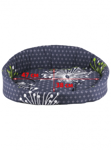 Лежак FX home Одуван овальный синий 47х38 см