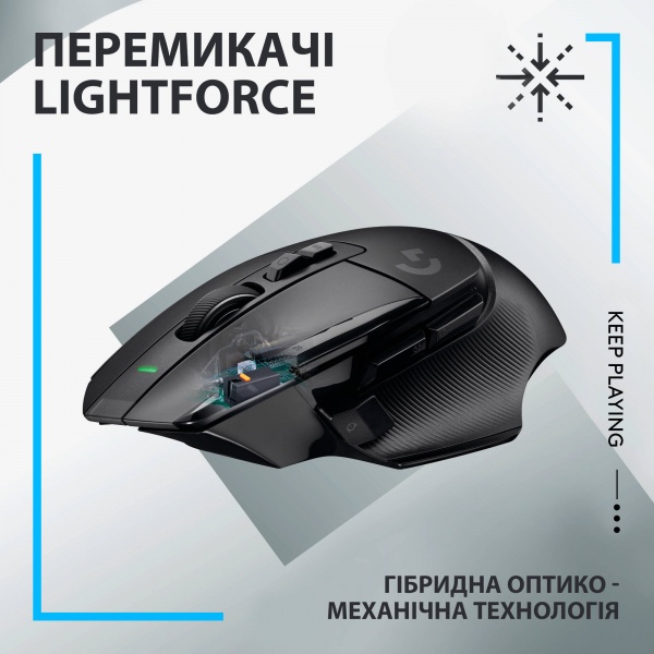Мишка бездротова Logitech G502 X Lightspeed black (910-006180) 