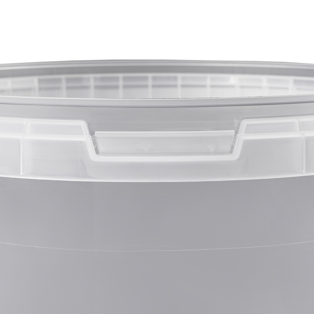 Відро звичайне Пласт-Бокс кругле (високе) з пластиковою ручкою (10BH) 10 л прозорий