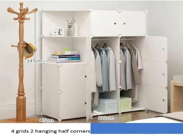 Шкаф складной пластиковый сubes storage 1460х1100х470 мм белый 