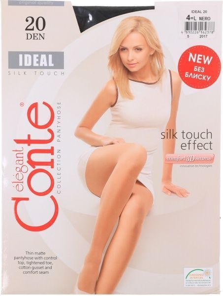 Колготки Conte IDEAL 20 den Nero р. 4 черный 