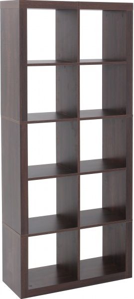 Стелаж двосторонній Inteo Кубус МІКС 2x5 792x1854x290 мм венге 