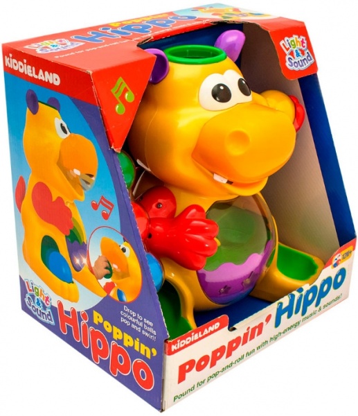 Игрушка развивающая Kiddieland Гиппопотам-жонглер 049890