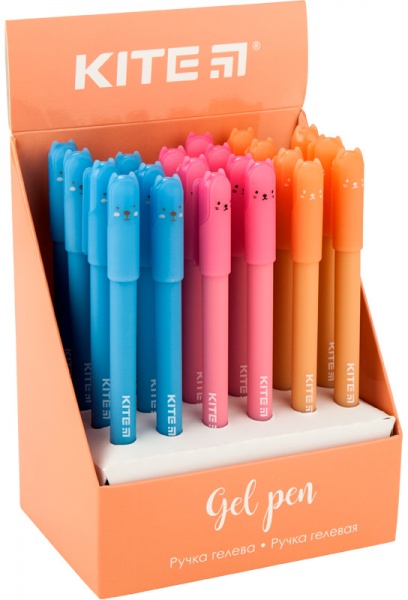 Ручка гелева KITE Adorable Pet 0,5 мм синя K19-188 