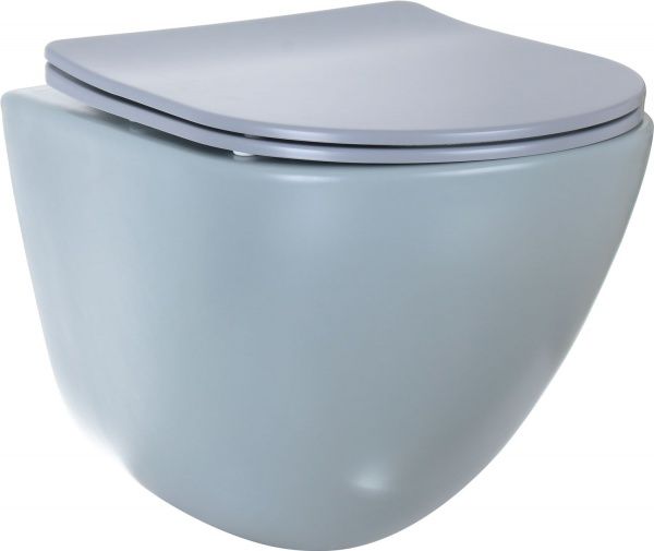 Унітаз підвісний EGO FUSSION S/C SLIM сірий мат
