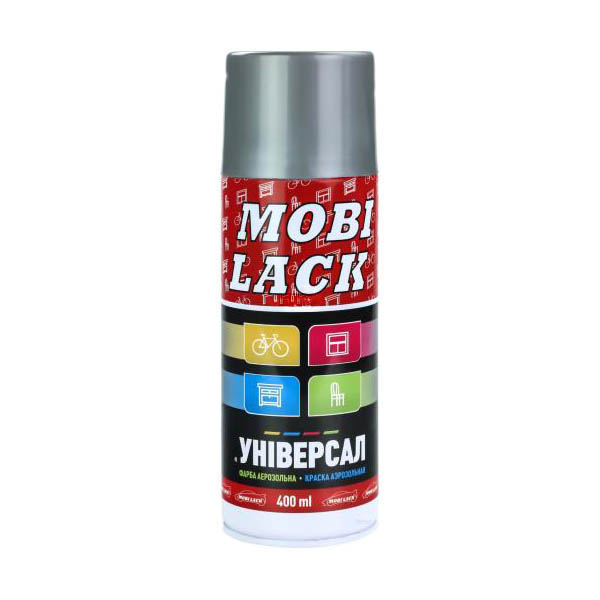 Краска аэрозольная серебристая 0.4 л Mobilack Универсал 0036