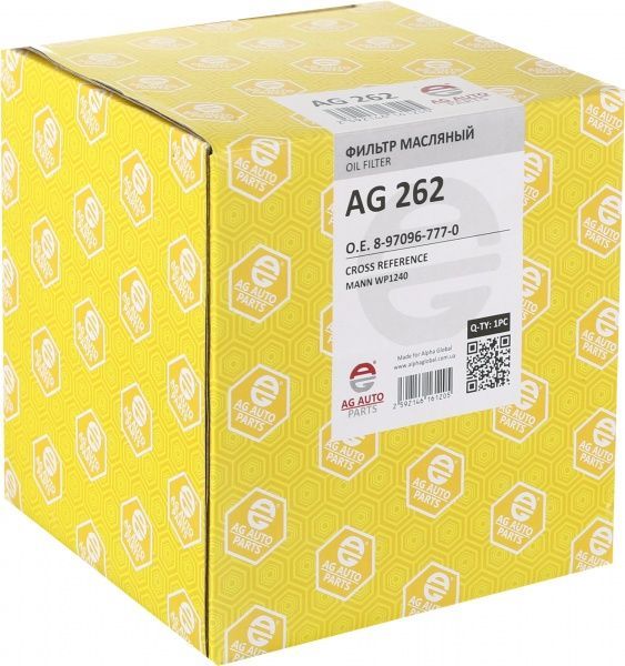 Фильтр масляный AG Autoparts AG 262 