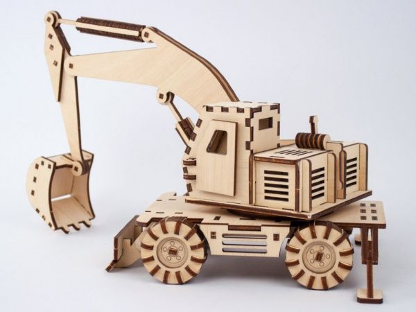 Дерев'яний 3D-конструктор Зірка Екскаватор 96285