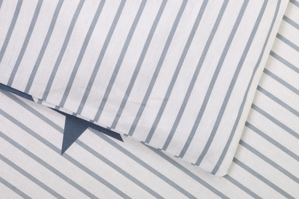 Комплект постільної білизни Star Strip 2 білий із сірим UP! (Underprice) 