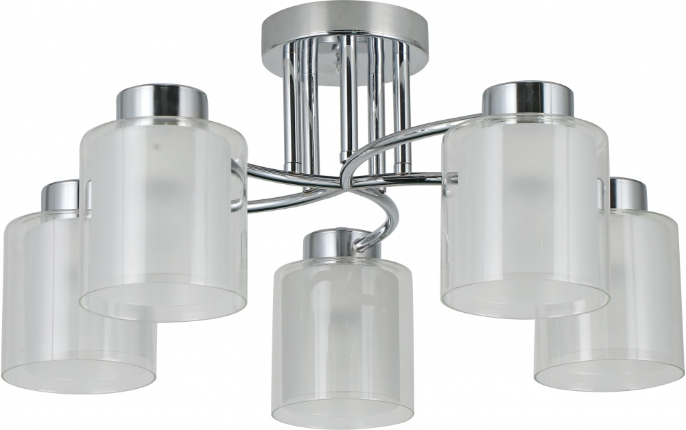 Люстра потолочная Sensio Circinus 5x40 Вт E27 хром/белый ALG-07561/5