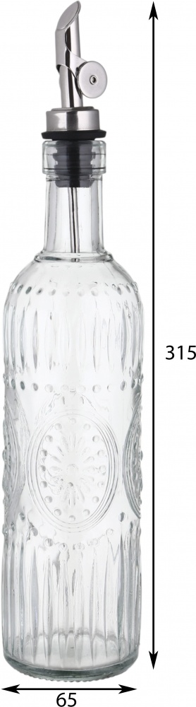 Бутылка для масла с дозатором Flamberg 500 мл прозрачный