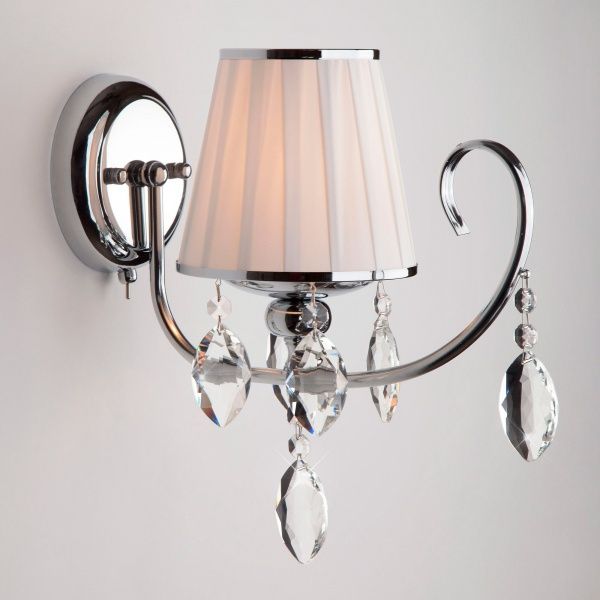 Бра Strotskis Rosalva 1x40 Вт E14 хром/белый 10021/1 