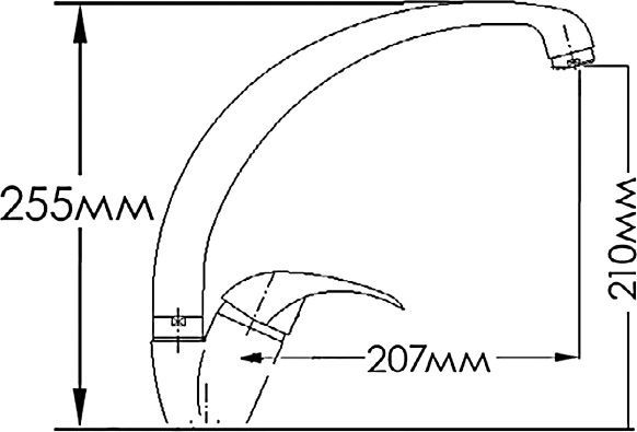 Смеситель для кухни Mixxen Феникс U HB7313030C-M7313