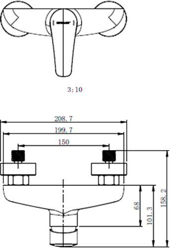 Смеситель для душа Bravat F9351385CP-01