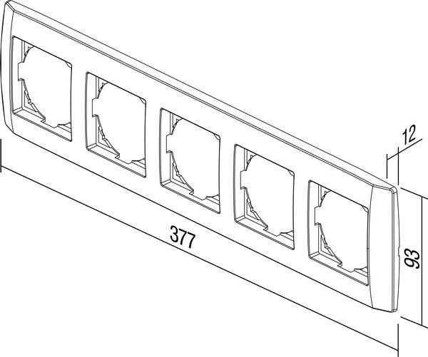 Рамка пятиместная TEM Logiq универсальная белый OQ50PW-U