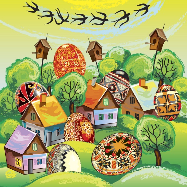 Салфетки столовые Luxy Пасхальный городок 33х33 см 20 шт.