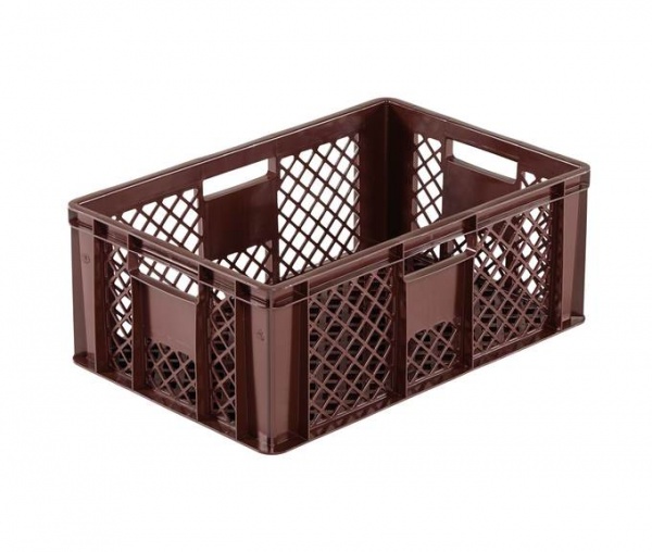 Ящик Пласт-Бокс H- 200, 600х400х200, перфорований коричневий