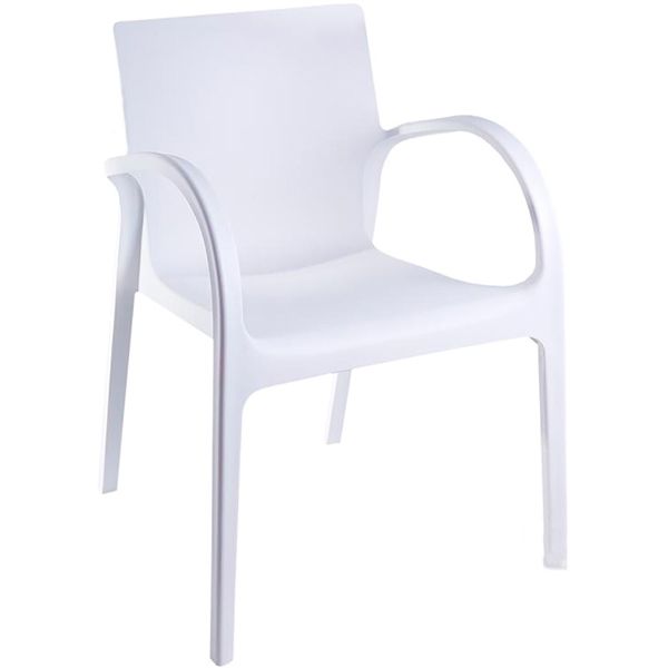 Стул обеденный с подлокотниками Гектор new белый белый/белый