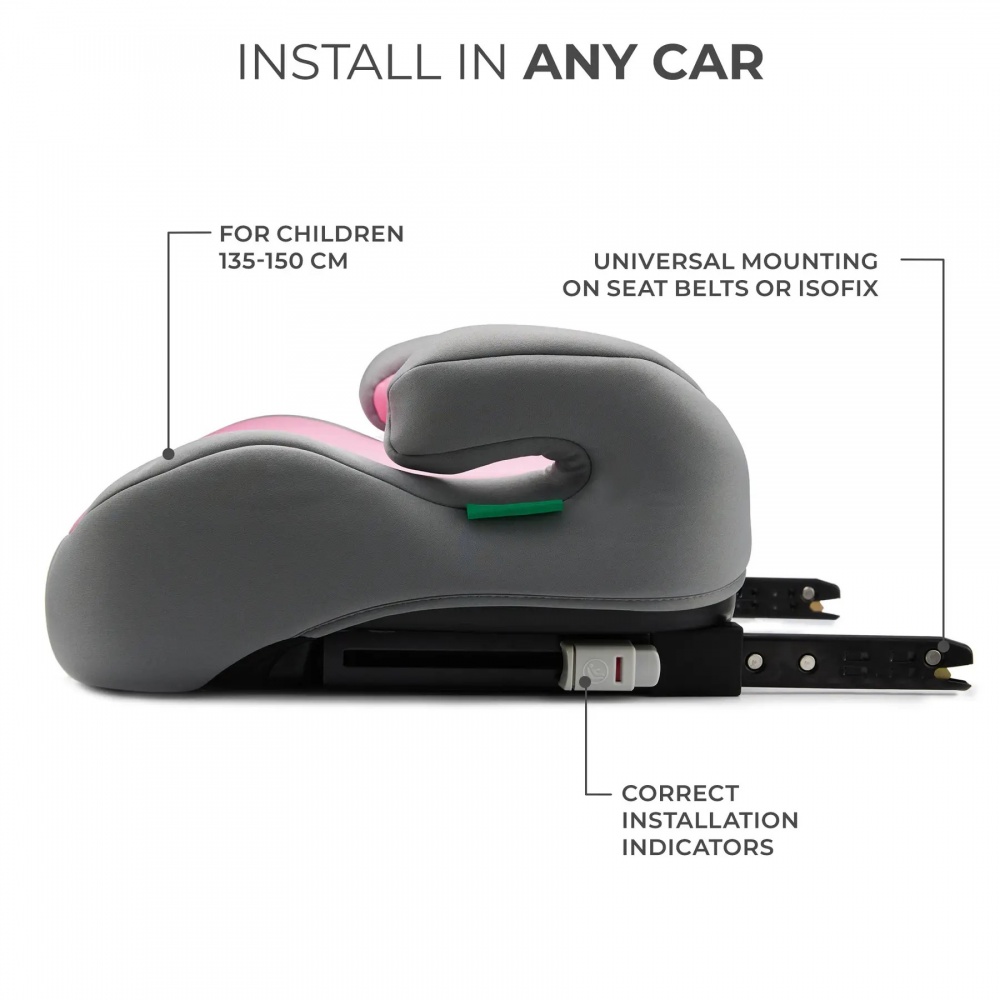 Автокресло-бустер Kinderkraft i-Boost розовый KCIBOO00PNK0000