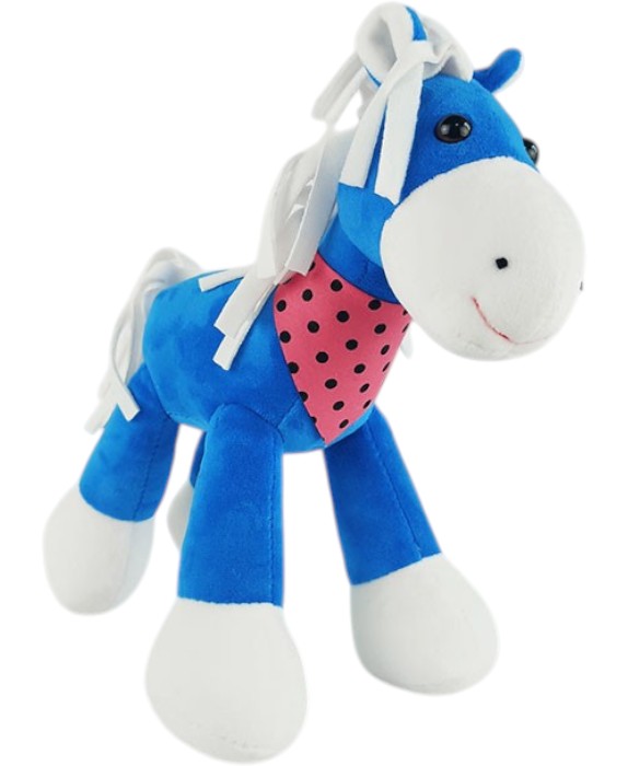 Мягкая игрушка Гулівер Країна Лошадка Сапфир синий 25 см