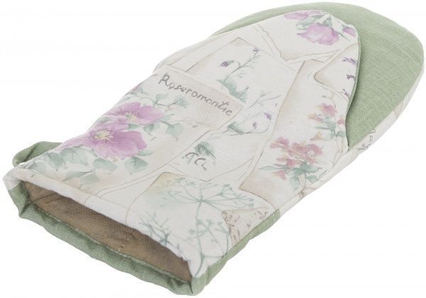 Прихватка-рукавиця Квіточки малинові 15x29 см зелений La Nuit 