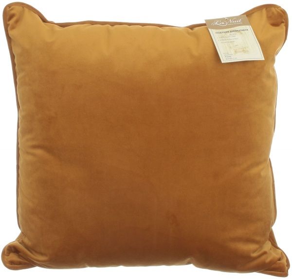Подушка декоративная Велюр с кантом 45x45 см горчичный La Nuit 