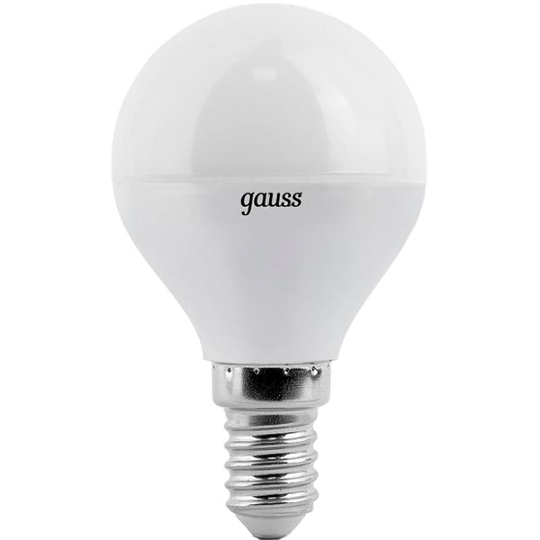 Лампа светодиодная Gauss Black 105101207 6.5 Вт G45 матовая E14 220 В 4100 К 