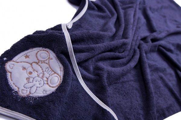 Полотенце-уголок Luna Kids 90х90 см синий 