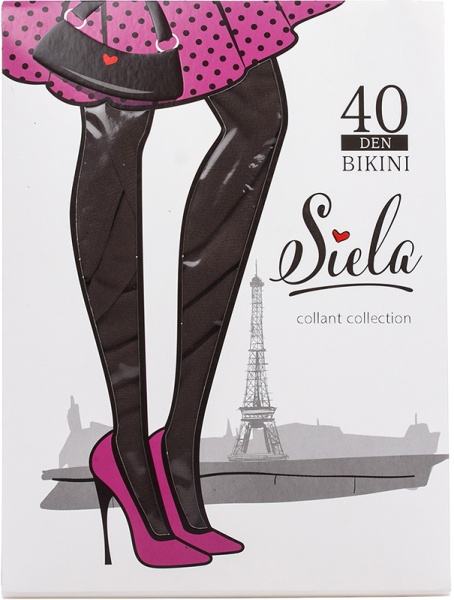Колготки SIELA BIKINI 40 den glasе р. 3 черно-коричневый 