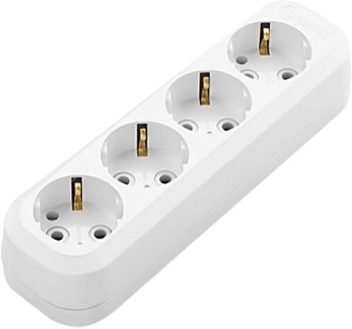 Колодка Makel с заземлением 4 гн. белый MGP151 